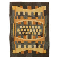 Afghanistan Swedish Collection Area Rugs - Wool Gray Yellow - 97361