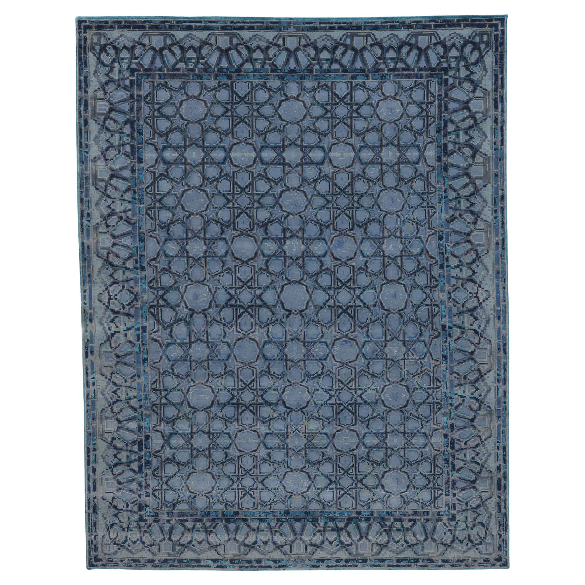 Tappeti India - Design Blu Lana - 96632