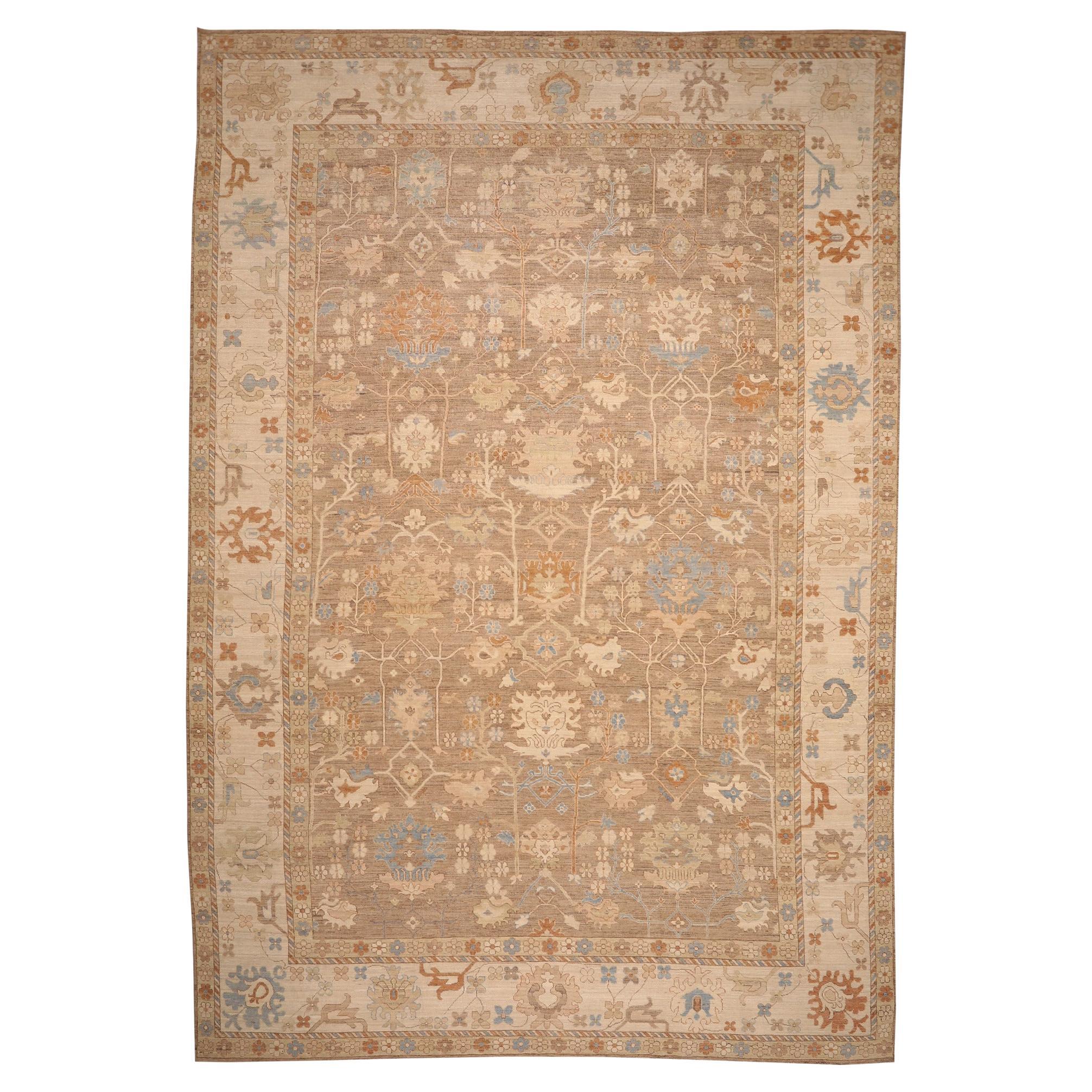 Tappeto Afghanistan Khotan Over Size - Disegno in lana marrone - 96645