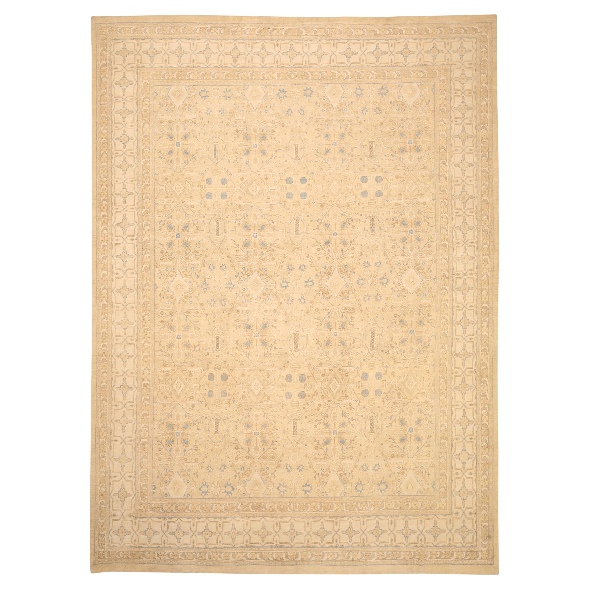 Afghanistan Haji Jalili Area Rugs - Wool Ivory Design - 93890