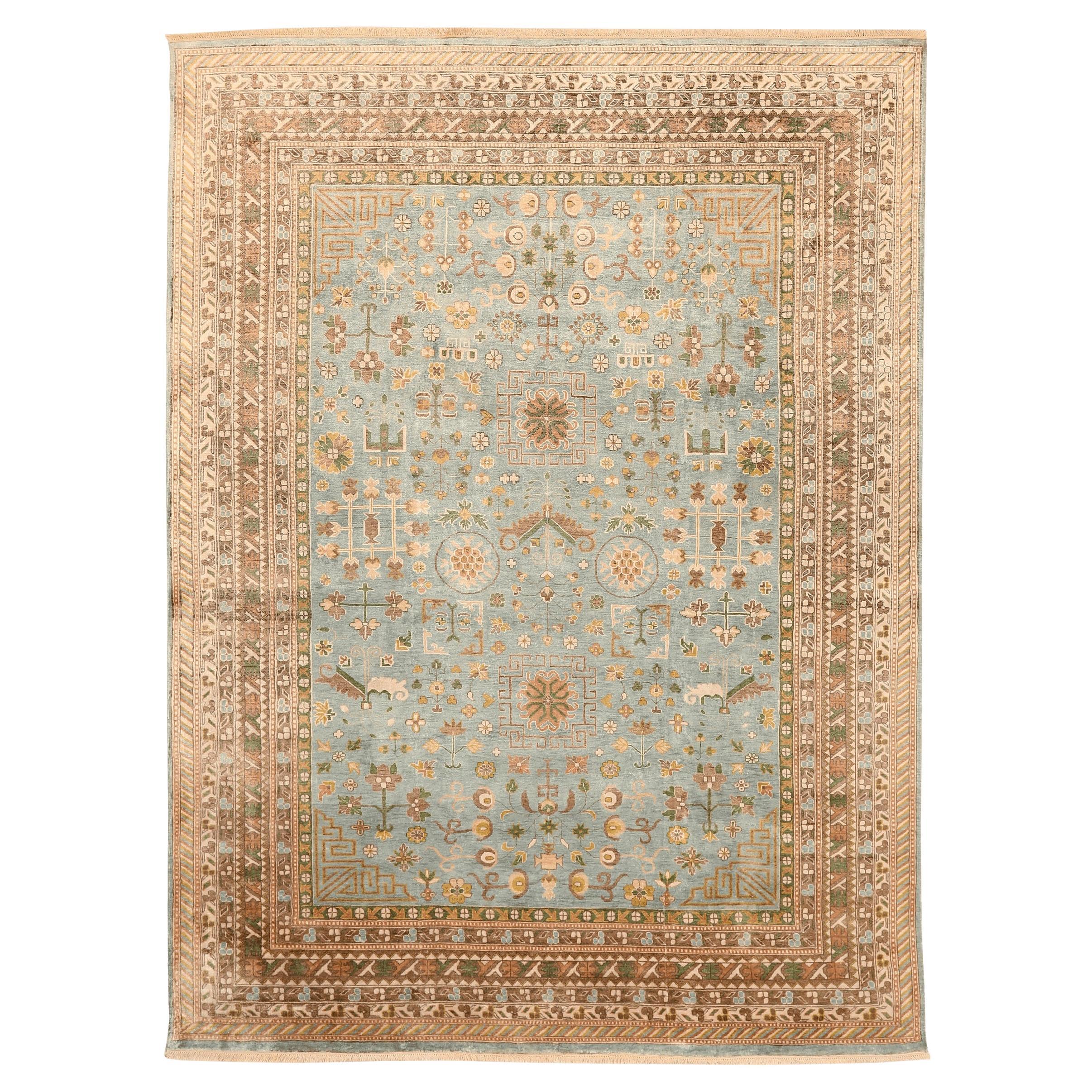 Tappeti India Khotan - Design Blu Lana - 94115