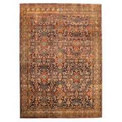 Indien Malayer Area Rugs - Wolle Orange Rot Gelb Design - 94132