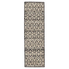 Tappeto Runner India Modern - Lana Marrone Avorio Design - 94207