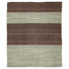 Afghanistan Kilim Area Rugs - Lana Marrone Avorio Design - 94307