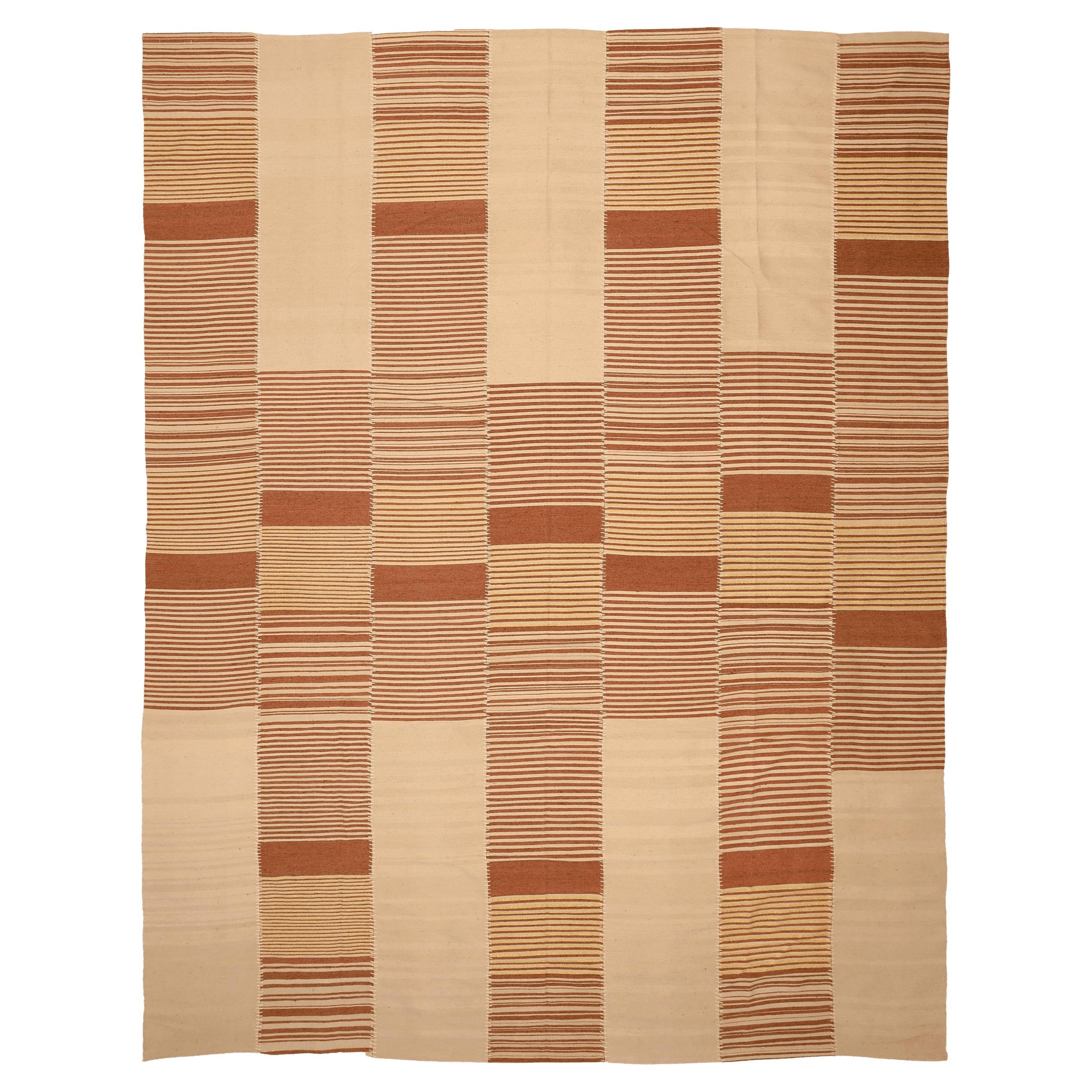 Tappeti Afghanistan & Kilim - Lana Marrone Avorio Disegno Giallo - 94308
