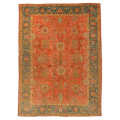 Oushak-Teppiche aus Afghanistan – rotes Wolldesign – 94325