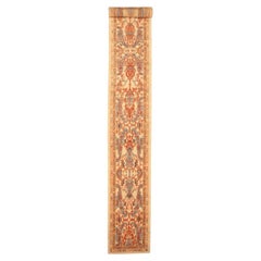 Tappeto Afghanistan Oushak Runner - Disegno in lana blu avorio rosso - 94316