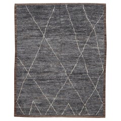 Tappeti Afghanistan Moroccan Area Rugs - Wool Brown Design - 94334