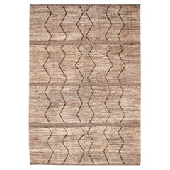 Tappeti Afghanistan Moroccan Area Rugs - Lana Marrone Avorio Design - 94335