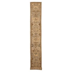 Afghanistan Oushak Runner Rug - Wool Brown Ivory Taupe Design - 94319