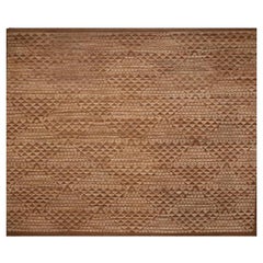 Afghanistan Moroccan Area Rugs - Wool Brown Ivory Design - 98436