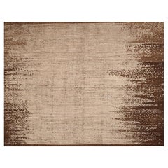 Afghanistan Moroccan Area Rugs - Wool Brown Ivory Design - 98435