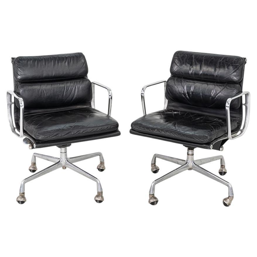 1979 Herman Miller Eames Soft Pad Management Desk Chair in Black Leather