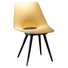 Set of Yellow Chairs by Pierre Guariche, 1950s