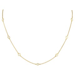 Tiffany 
Co. Elsa Peretti Diamonds by the Yard 18K Gold 2.50ct Diamond Necklace