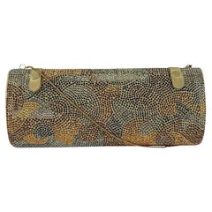 S/S 2000 Gianni Versace by Donatella Runway Gold Abstract Rhinestone Clutch