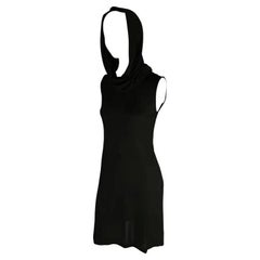 S/S 1996 Dolce & Gabbana Runway Mini Hooded Stretch Sheer Resort Dress