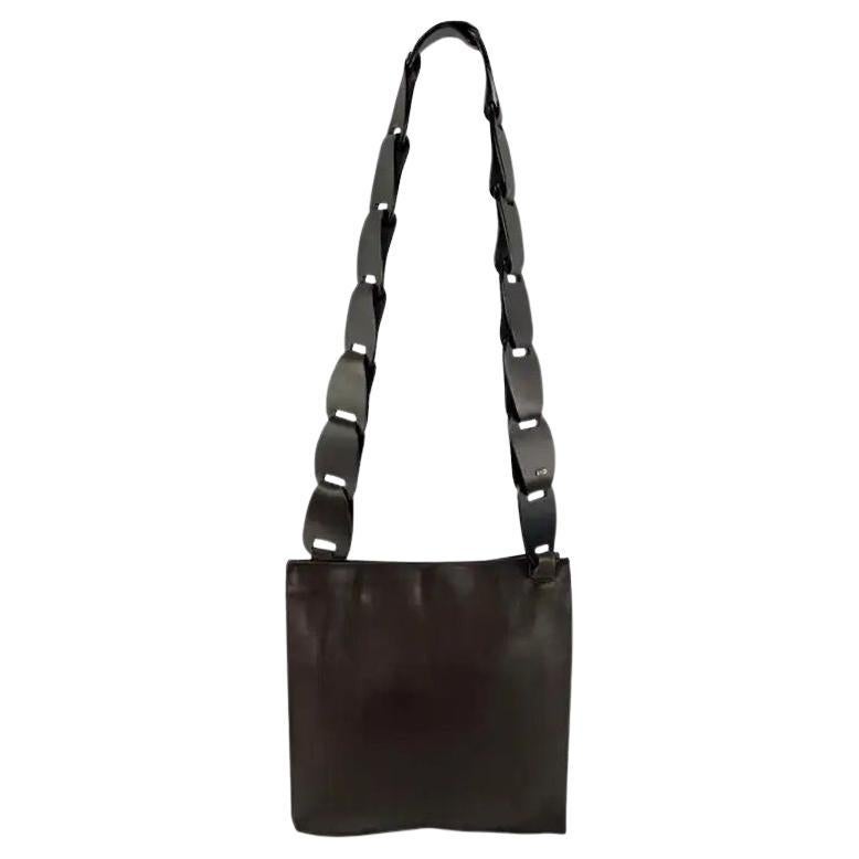 S/S 1997 Gucci by Tom Ford Brown Leather Inerlocking Strap