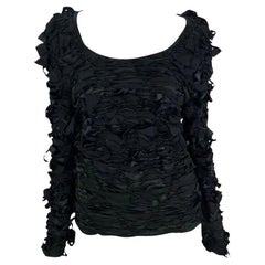 F/W 2001 Yves Saint Laurent by Tom Ford Black Ribbon Runway Sweater