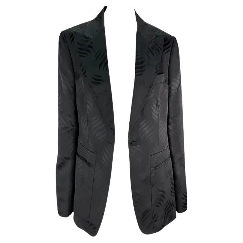 F/W 2002 Gucci by Tom Ford Runway Purple Silk Jacquard Blazer 38IT