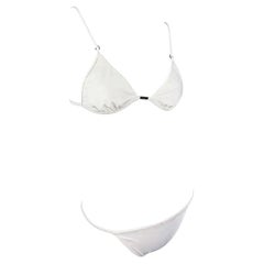 S/S 2001 Gucci by Tom Ford White Bikini Two-Piece Swimsuit Set