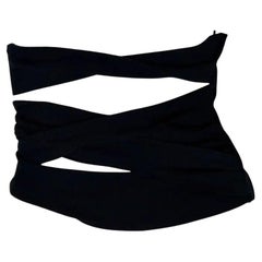 S/S 2001 Yves Saint Laurent by Tom Ford Black Bandage Corset Waist Belt Top