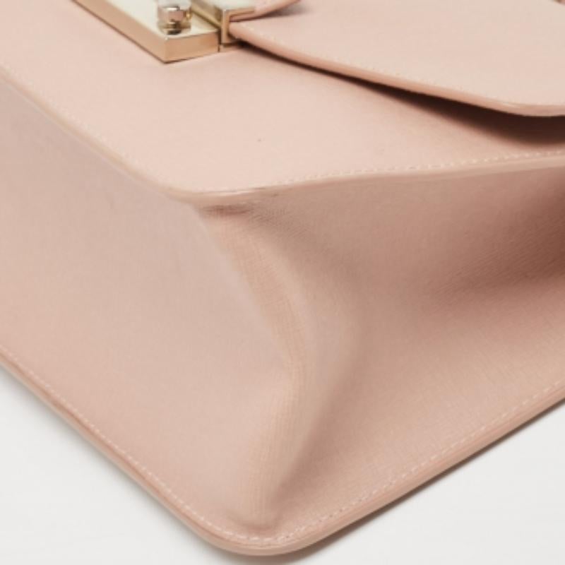Furla Light Pink Leder Julia Top Handle Tasche Damen im Angebot