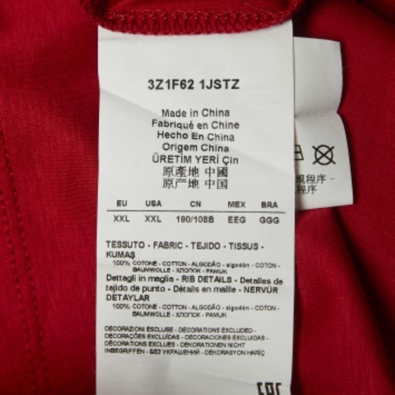 Maglietta Polo Emporio Armani in cotone rosso XXL In condizioni ottime in vendita a Dubai, Al Qouz 2
