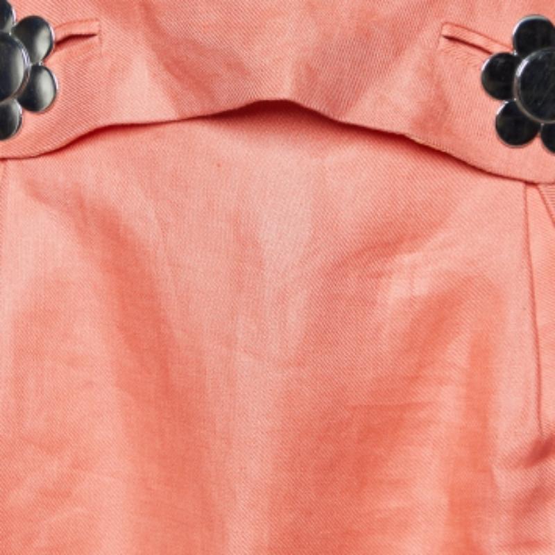 Rosa See by Chloé Mini gonna in lino rosa corallo S in vendita