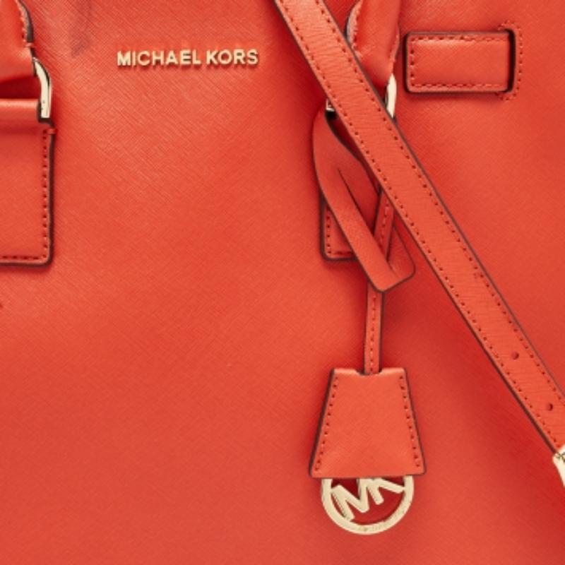MICHAEL Michael Kors Rote Leder Hamilton Nord-Süd-Tasche im Angebot 7