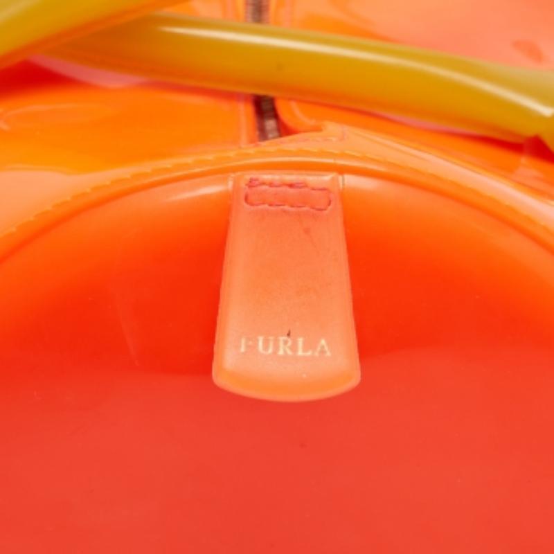 Furla Tri color Rubber Candy Satchel in vendita 1