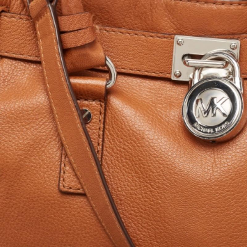 Donna Michael Michael Kors - Tote in pelle marrone grande North South Hamilton in vendita