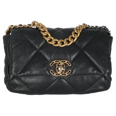 Chanel Black Quilted Lambskin Small Chanel 19 Flap Bag