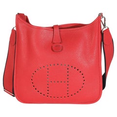 Hermès Rouge Casaque Clemence Evelyne PM PHW Hermès Rouge Casaque Clemence Evelyne PM PHW