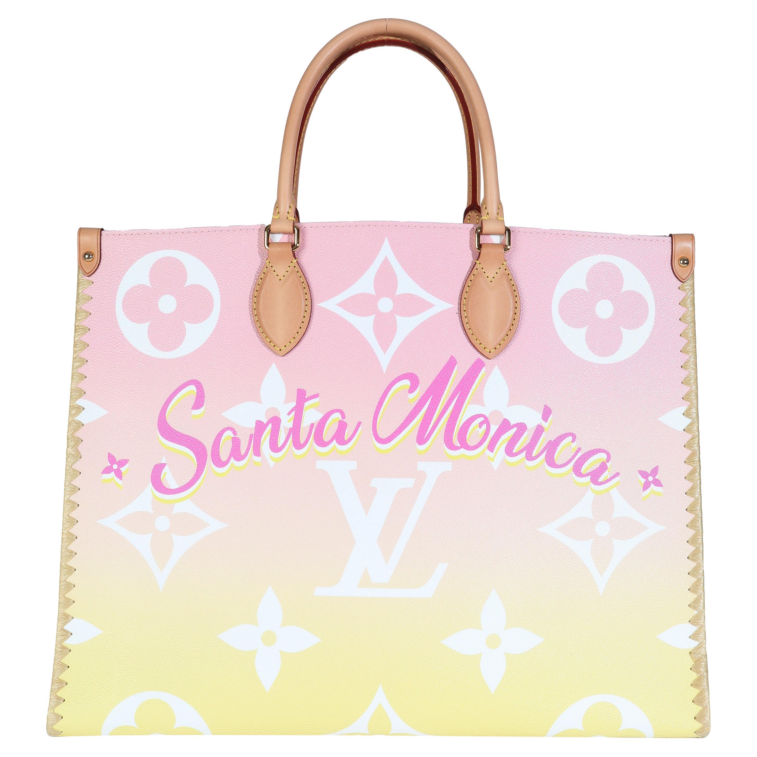 Louis Vuitton Light Pink Monogram Giant By The Pool Santa Monica Onthego GM For Sale