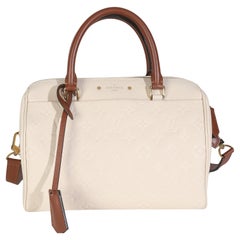 Louis Vuitton Cream Empreinte Caramel Calfskin Speedy Bandouliere 25 NM