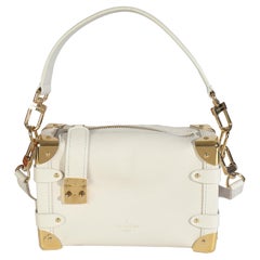 Louis Vuitton Chalk Grained Calfskin Side Trunk PM