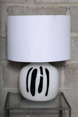 Black and White Murano Table Lamp