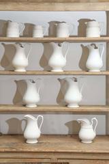 19th Century White Pitcher