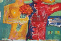 Spring Stroll Contemporary Painting by Julie Hermoso