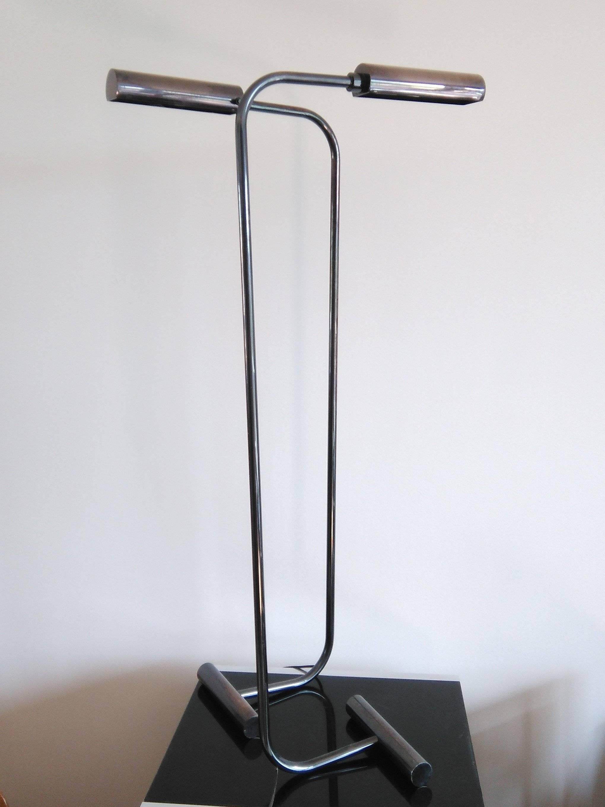 Steel Exceptional Pair of Reading Lamps by Christian Liaigre, France, 1980s