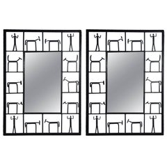 Pair of Wall Mirrors by Frederick Weinberg, circa 1950 Made in USA