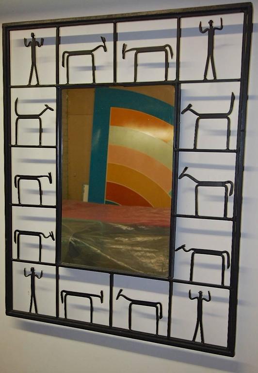 Pair of Wall Mirrors by Frederick Weinberg, circa 1950 Made in USA For