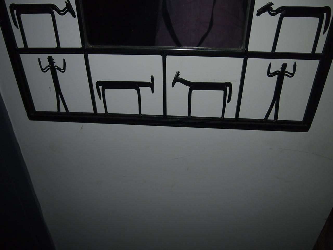 Mid-Century moderno Coppia di specchi da parete di Frederick Weinberg, circa 1950 Made in USA in vendita