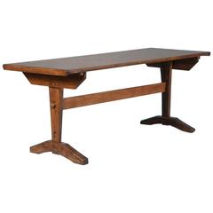 Antique Early American Country Harvest Table, 19th Century