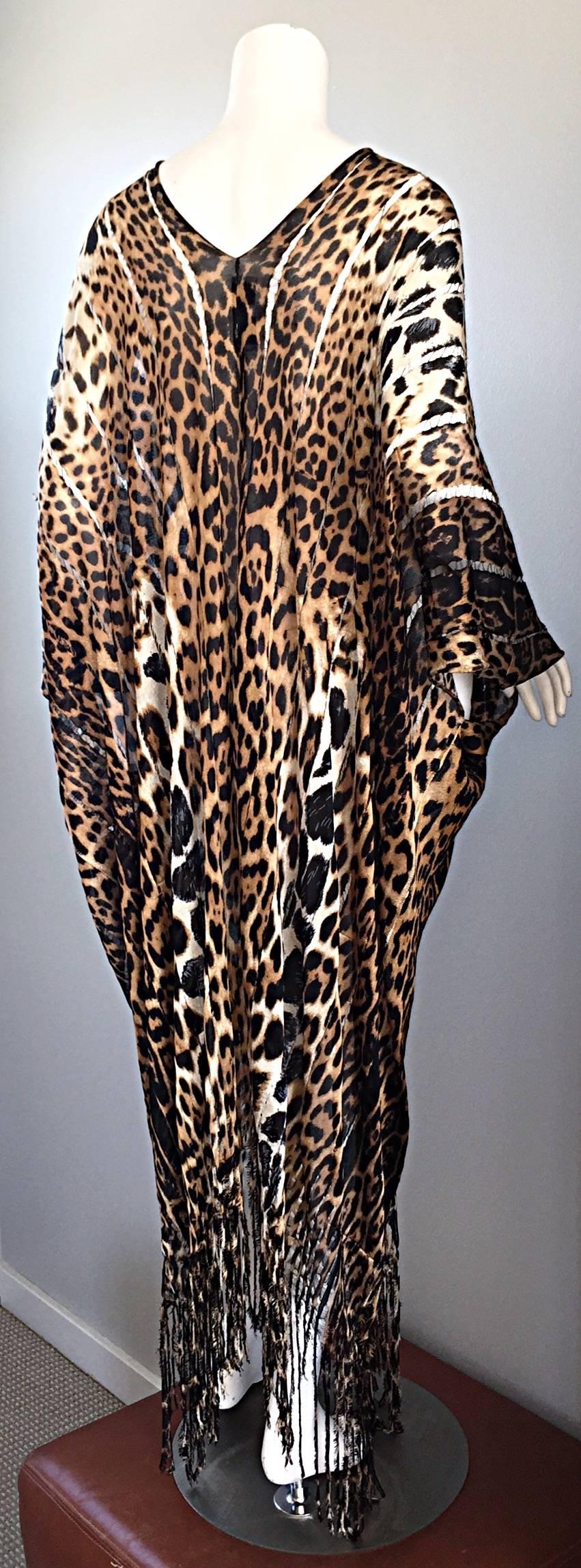 saint laurent leopard caftan