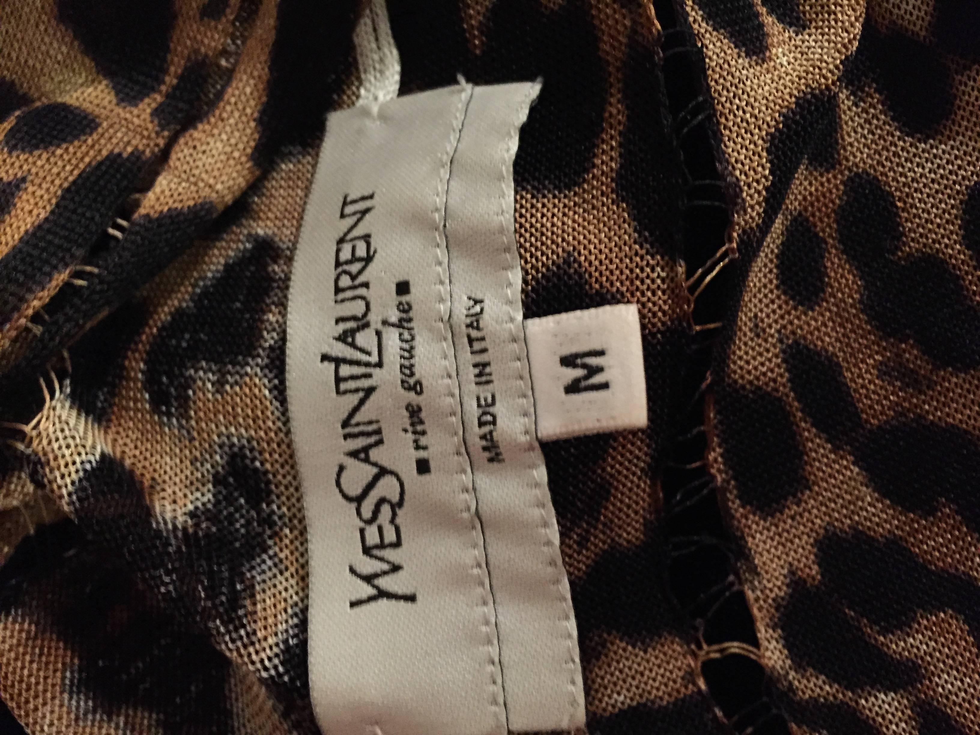Rare Iconic Yves Saint Laurent Tom Ford Leopard Cheetah Silk Fringed Caftan YSL 3