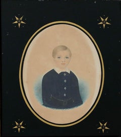 W. Murray - Fine 1853 Watercolour, Portrait of a Boy