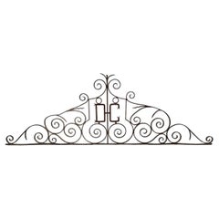 Large Castle Sign in Wrought Iron, France, 1900s