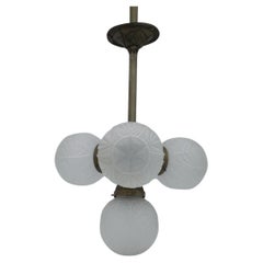 Art Deco Ceiling Light with Four Globes, 1930s